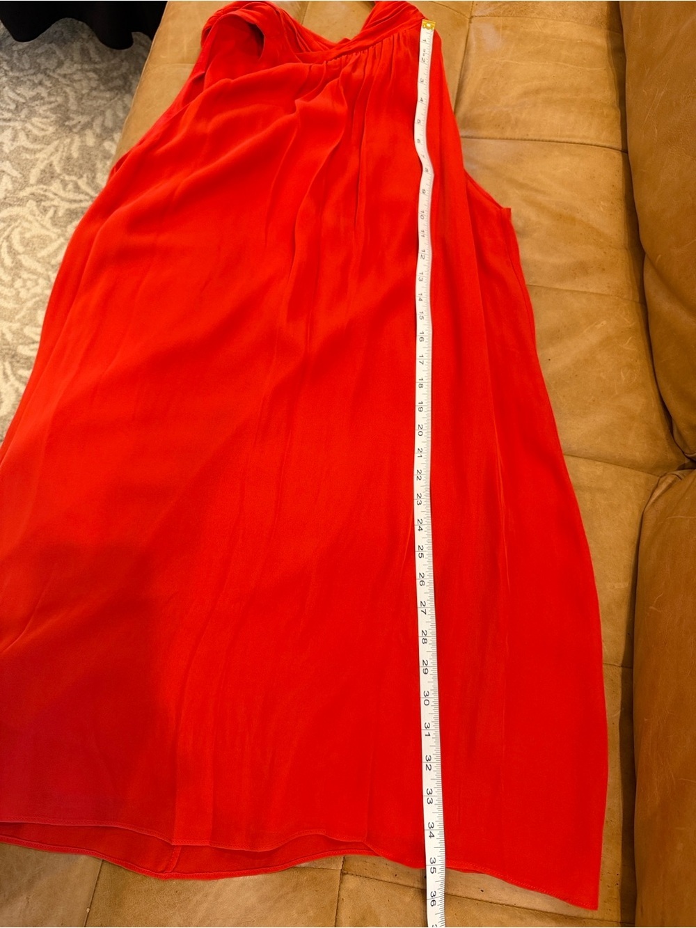 NWT Alice + Olivia Sleek Sleeveless Red High-Neck Dress - Picture 10 of 10